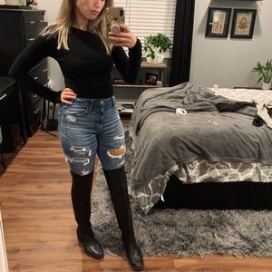 Vince Camuto REAL LEATHER knee high black boots!!!